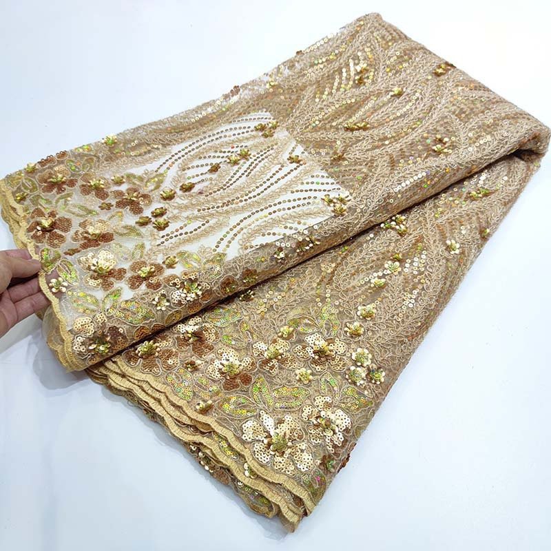 Wedding Dress Fashion Sequin Fabric Mesh Embroidery Embroidery Fabric Lace Lace Dress Fabric