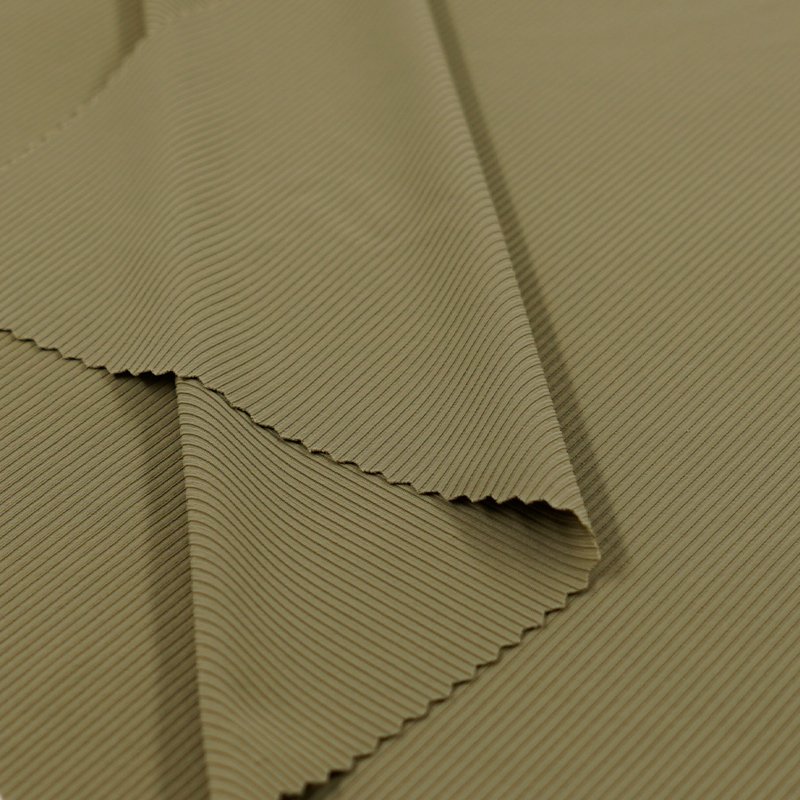2*2 Rib T-Shirt Knitted Fabric Striped Knit Rib Fabric 87%Polyester 13%Spandex Ribbing Fabric For Cloth Cuffs Hem