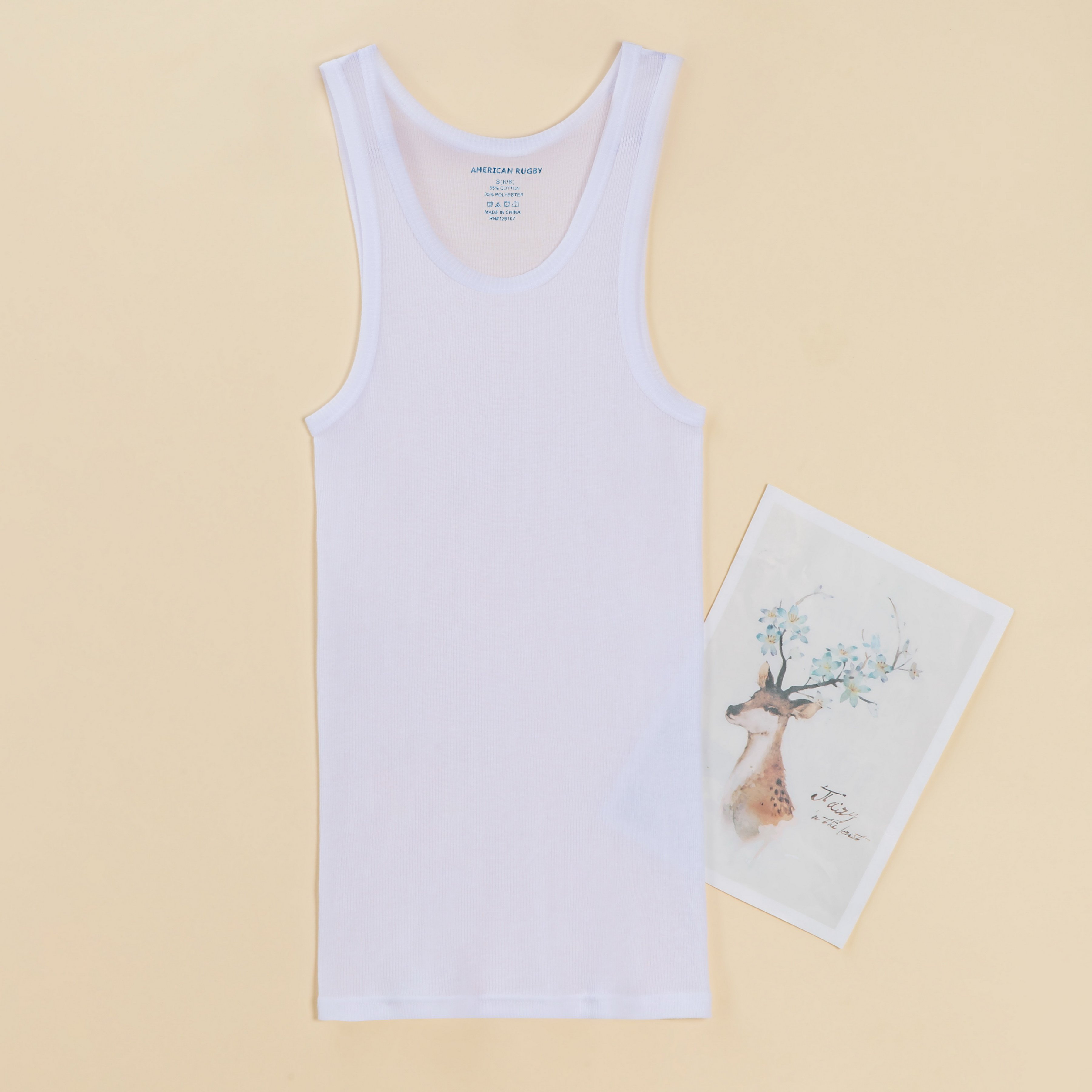 China wholesale cheap polyester soft 2x2 knit rib mens singlet tank vests zip bag men's ribbed plain white tank tops