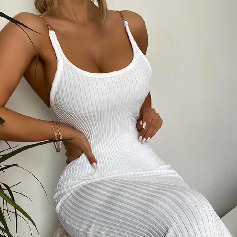 Hot Sell Ladies Trend Sexy Strapless Top Bodycon Long Dress Women Night Club Color Sun Dress Sundress for Women Modest Summer