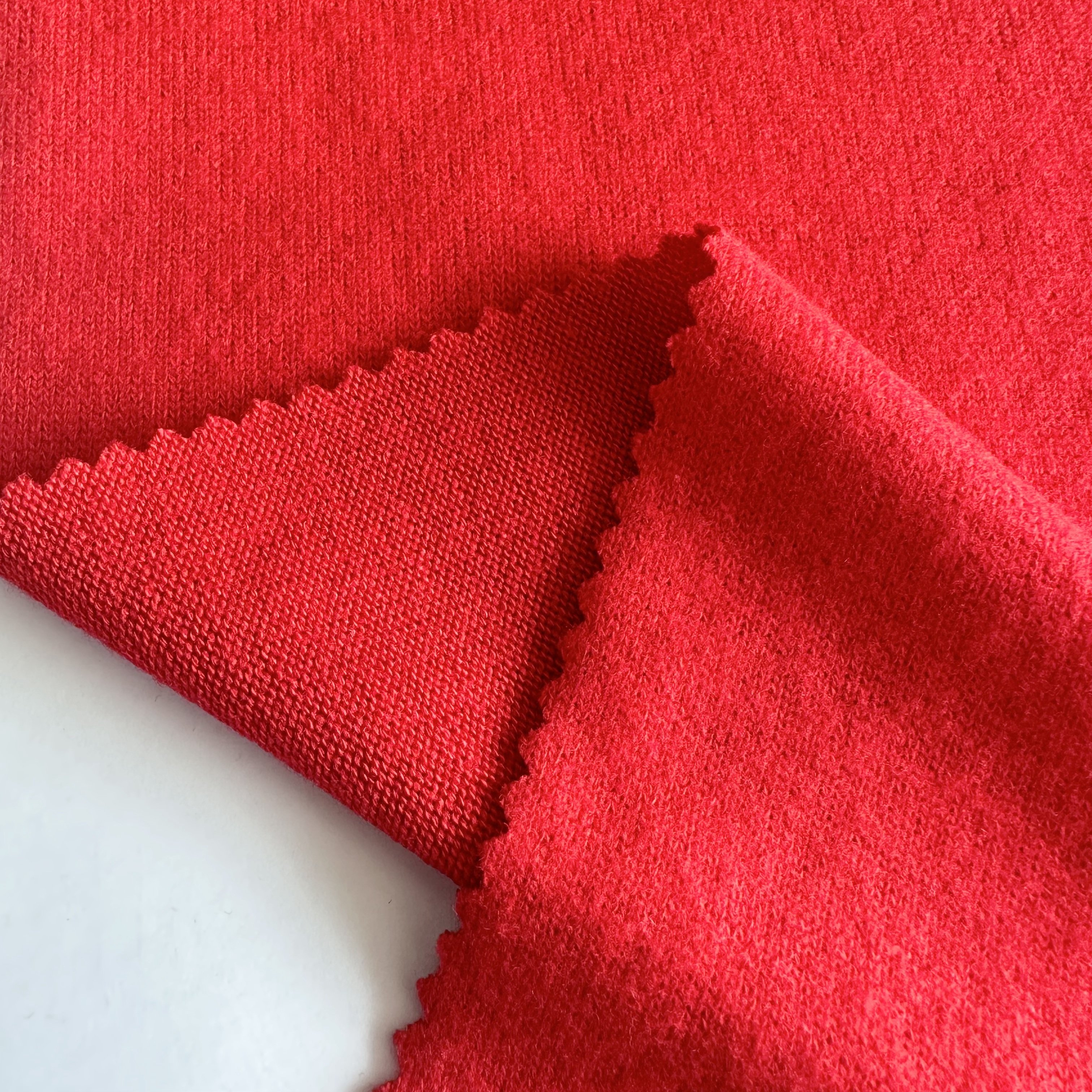 New arrival RT peach skin coarse needle fabric viscose polyester spandex brushed Hacci rib fabric for sweater