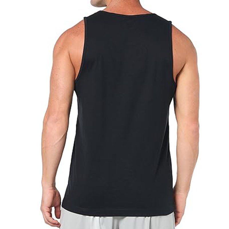 Mens gym wear tank cotton 5 spandex slim fit ribbed workout tank tops for men
