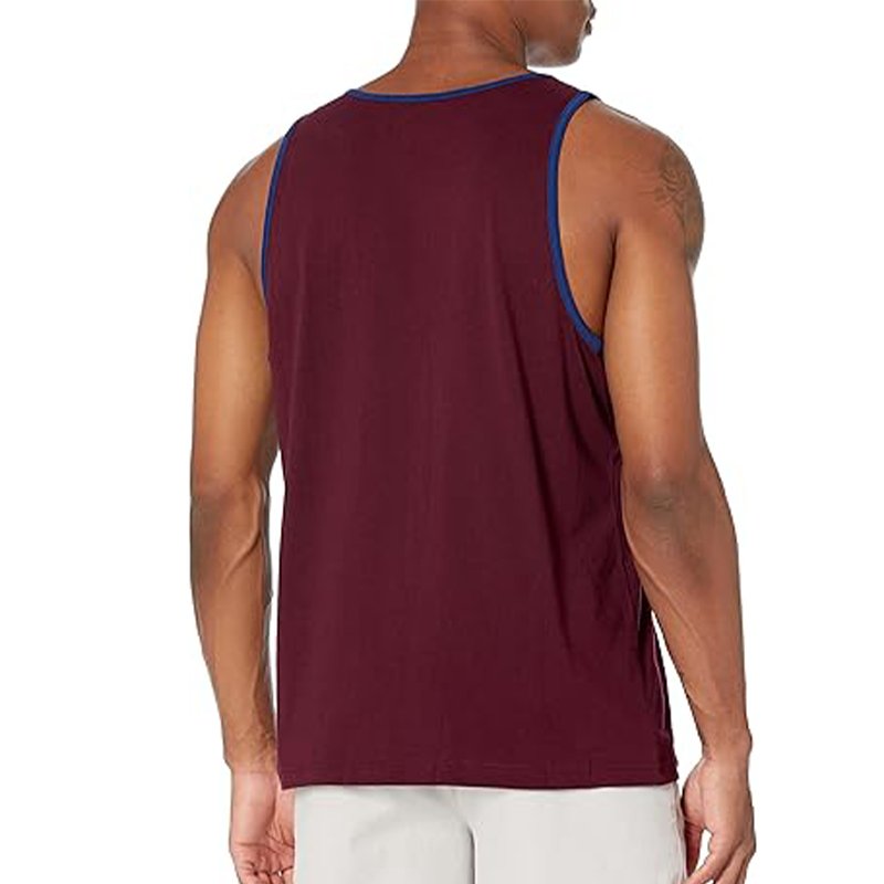 Mens gym wear tank cotton 5 spandex slim fit ribbed workout tank tops for men