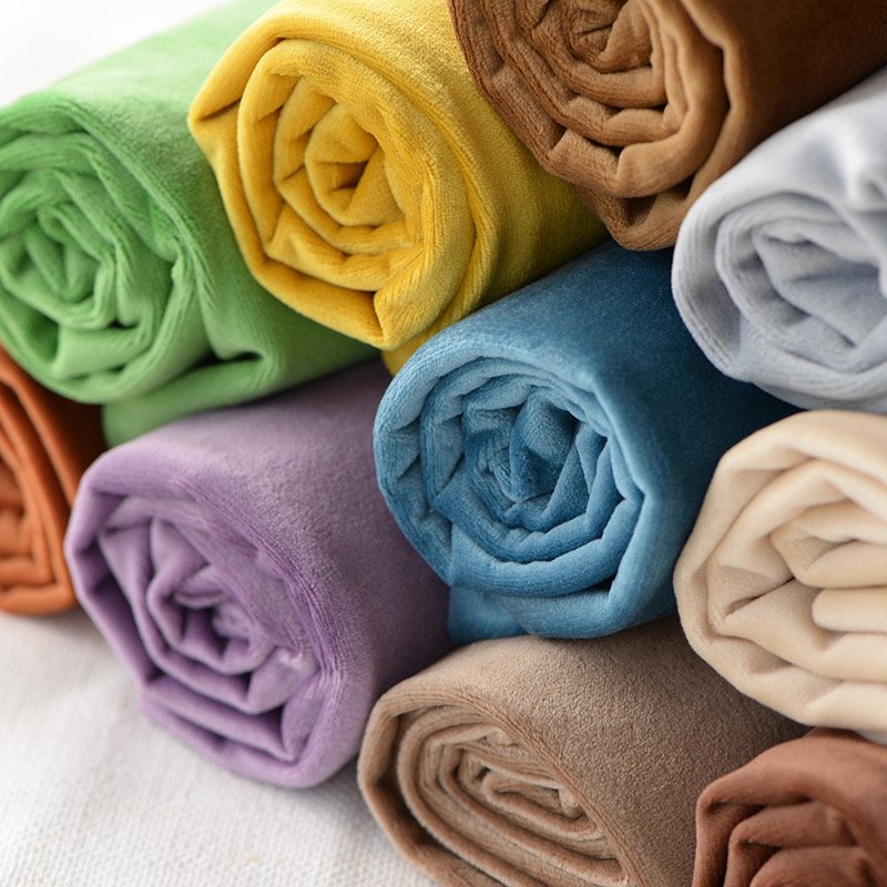 Factory Wholesale Holland Textile Sofa Upholstery Polyester Plain Holland Velvet Fabric