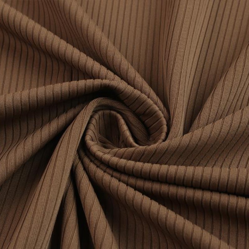 High Fashion Customized Skin-Friendly Stretch Knitted Stripe Fabric 82% Nylon 18% Elastane Fabric For Yoga Leggings