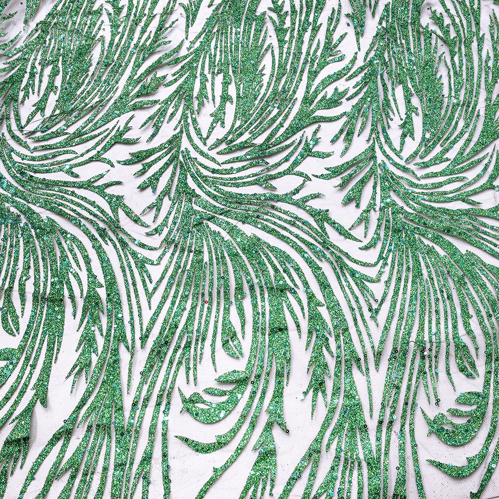 New Design Sequins Embroidery Fabric 100% Polyester Sequin Mesh Fabric For Dress