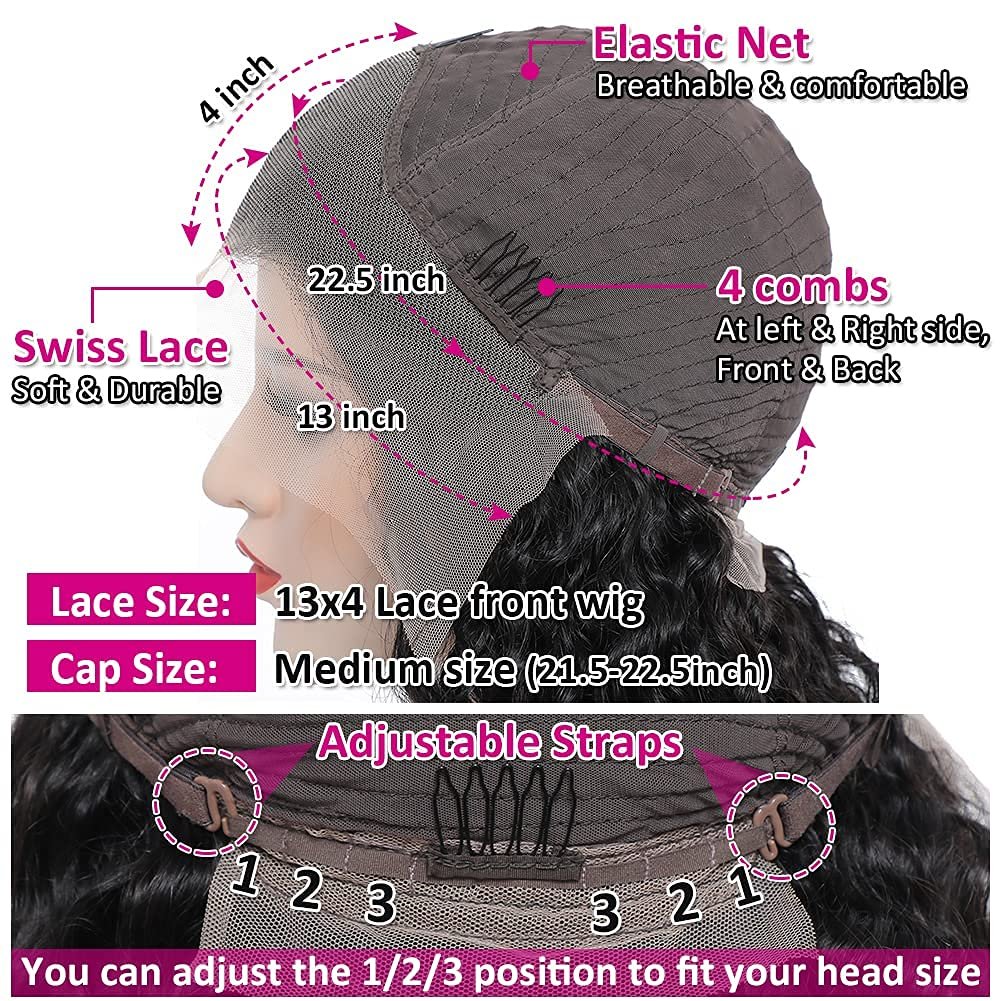 Short Bob Wig Human Hair Lace Front Wigs For Black Women, Glueless Lace Frontal Human Hair Lace Front Straight Frontal Bob Wigs