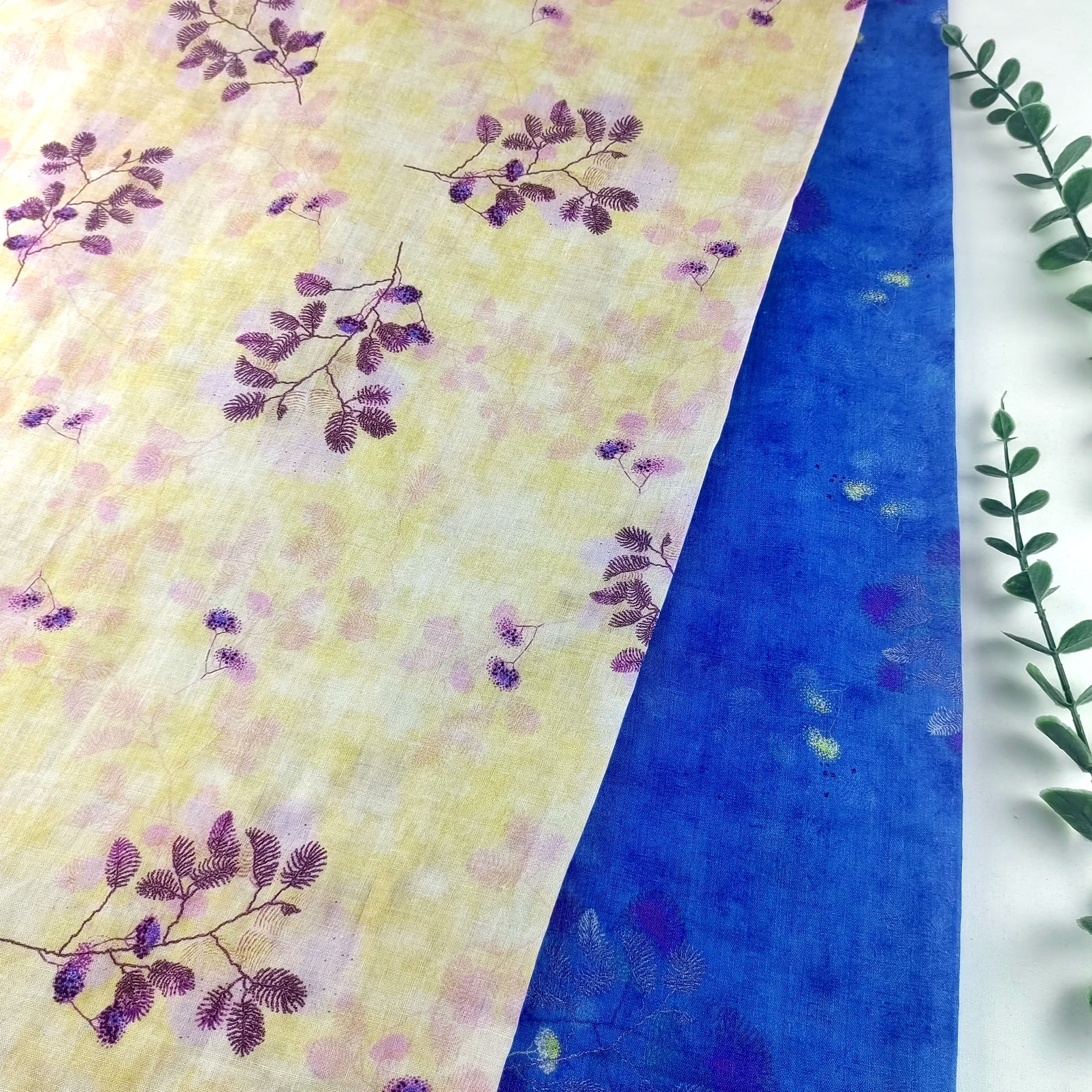 NO MOQ Summer thin digital printing100% ramie FLORAL pattern linen fabric for shirts dress skirts