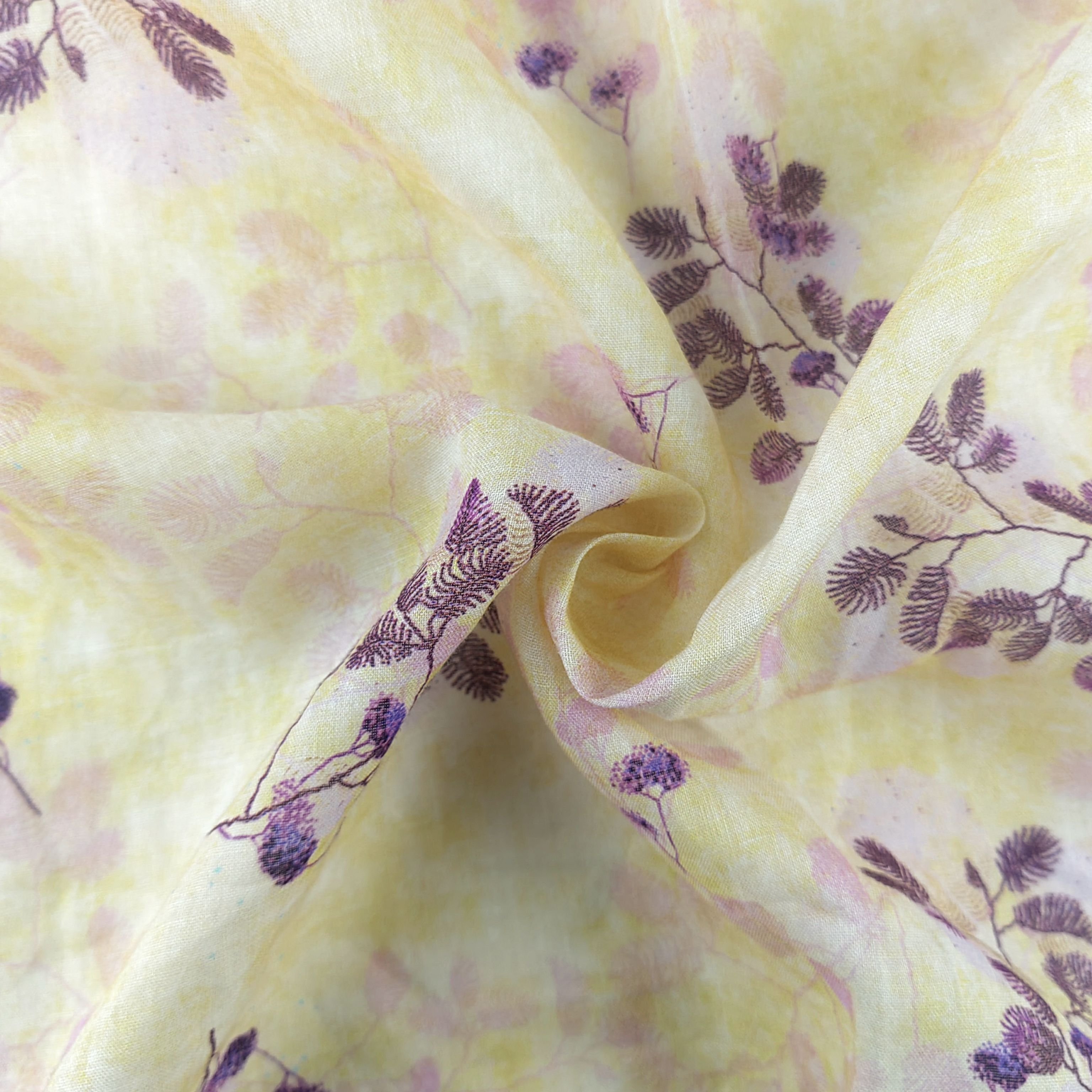 NO MOQ Summer thin digital printing100% ramie FLORAL pattern linen fabric for shirts dress skirts