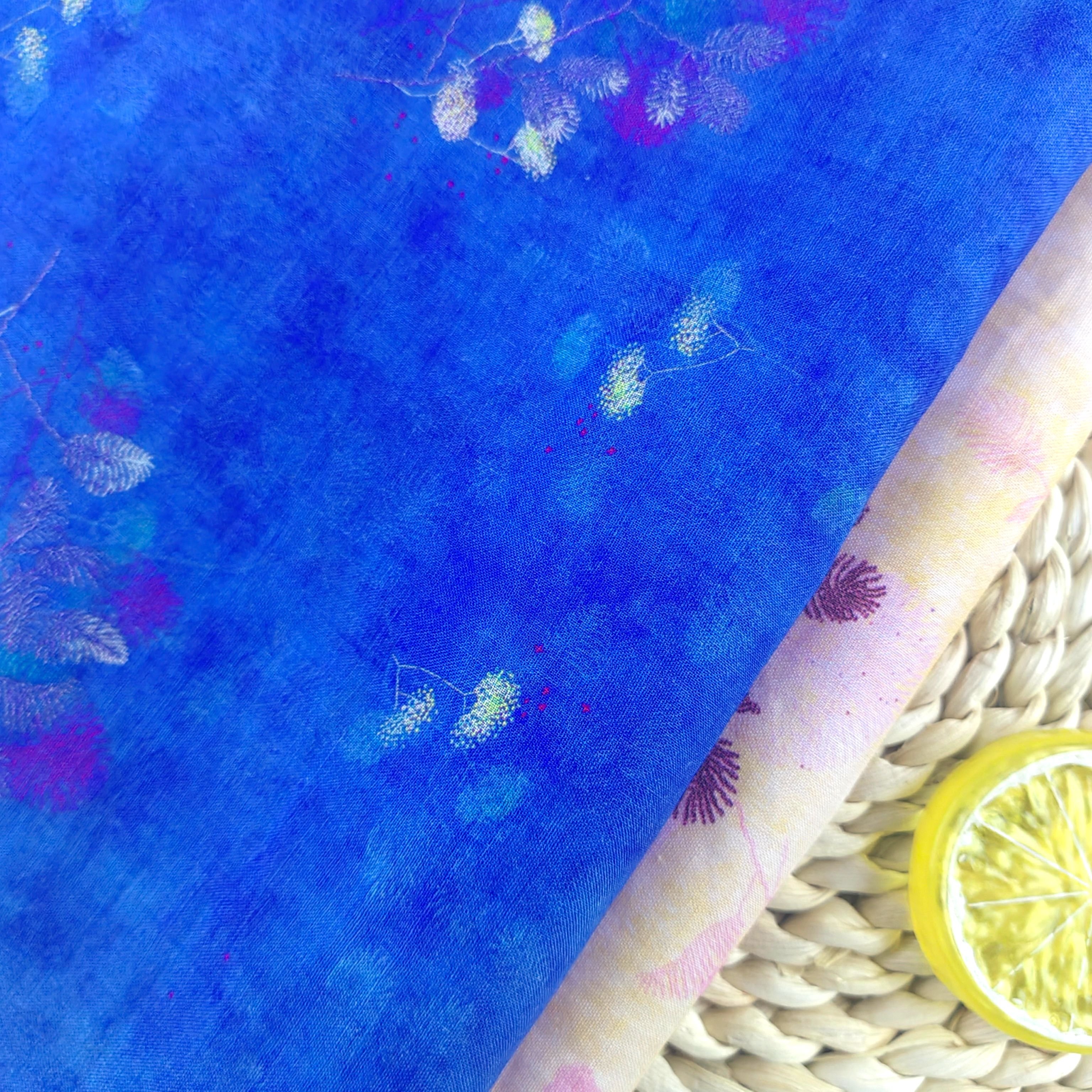 NO MOQ Summer thin digital printing100% ramie FLORAL pattern linen fabric for shirts dress skirts