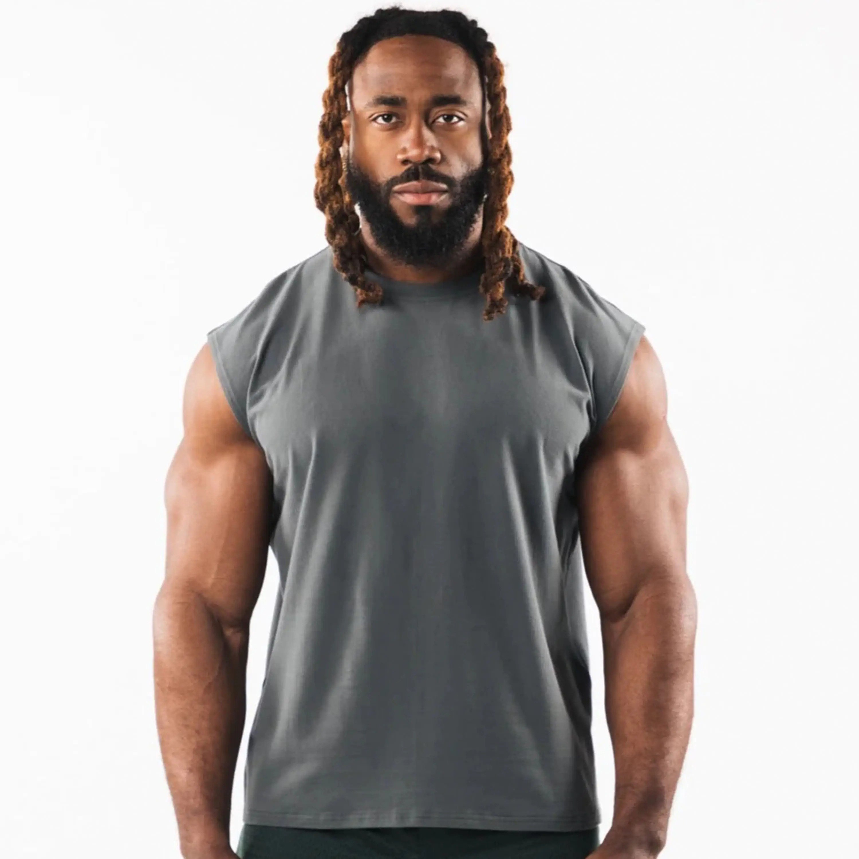 2025 Hot Sale OEM custom logo training men's sports quick dry sublimation exercise gym sleeveless tank tops