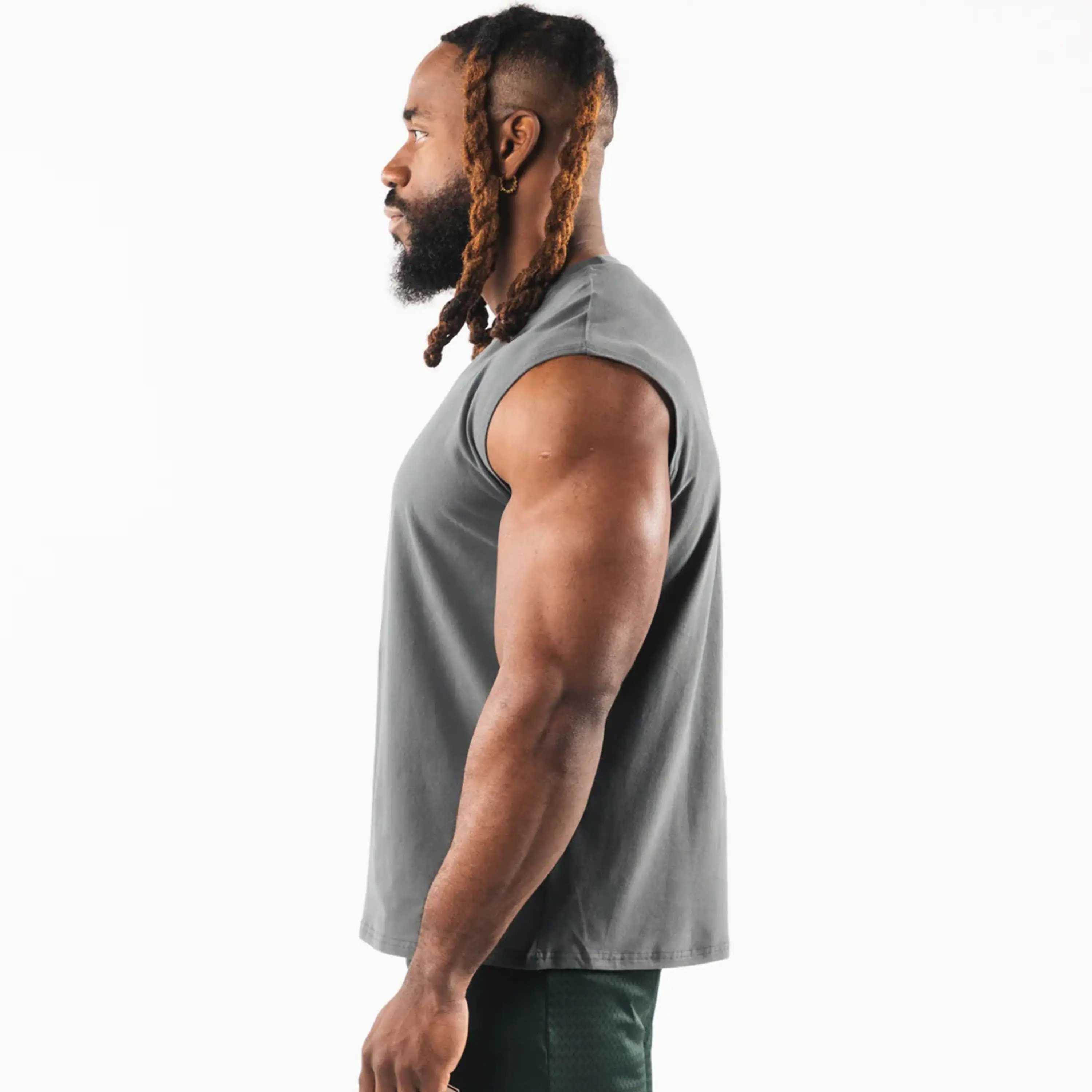 2025 Hot Sale OEM custom logo training men's sports quick dry sublimation exercise gym sleeveless tank tops