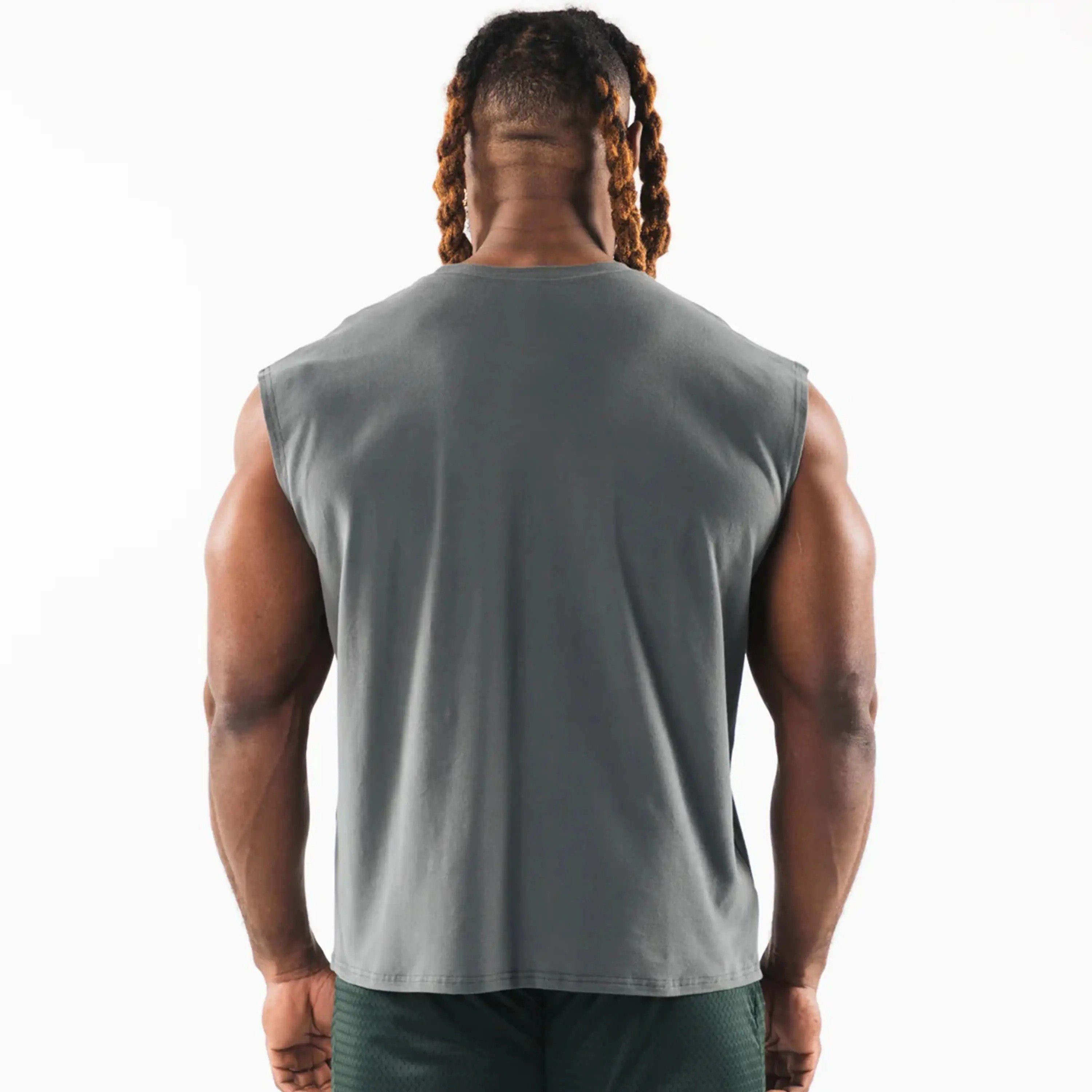 2025 Hot Sale OEM custom logo training men's sports quick dry sublimation exercise gym sleeveless tank tops