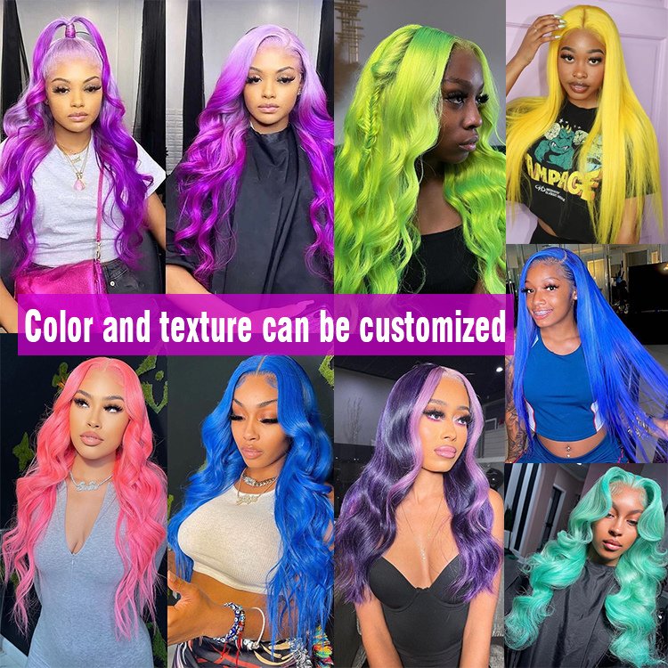 Blonde body wave transparent lace front wig 40 inch 613 full lace human hair preplucked wholesale frontal wig with baby hair