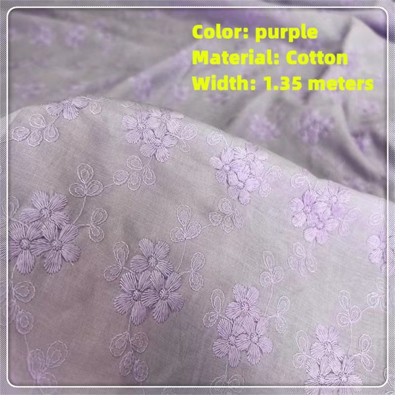 China Factory Sell Cut Work Hole Cotton Lace Fabric Embroidery Lace Fabric Eyelet Embroidery Fabric For Dress