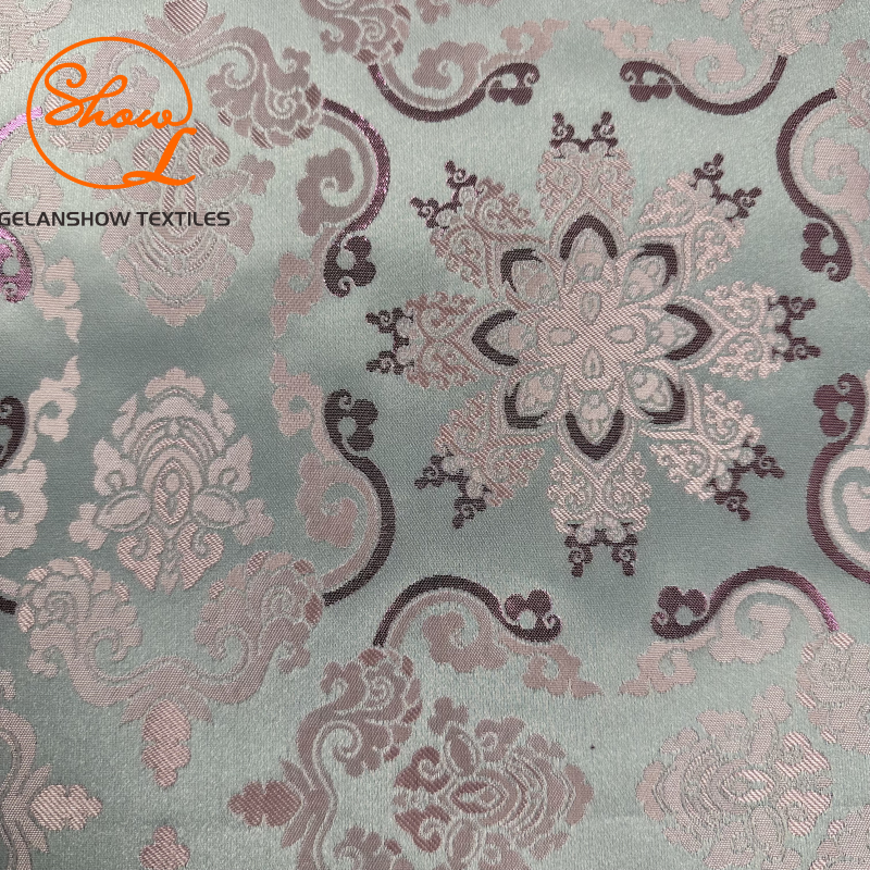Brocade Gold Embroidery Fabric 81%Ployester 19%lurex 145GSM FOR High-End Gowns Evening Dresses Home Decor Crafts