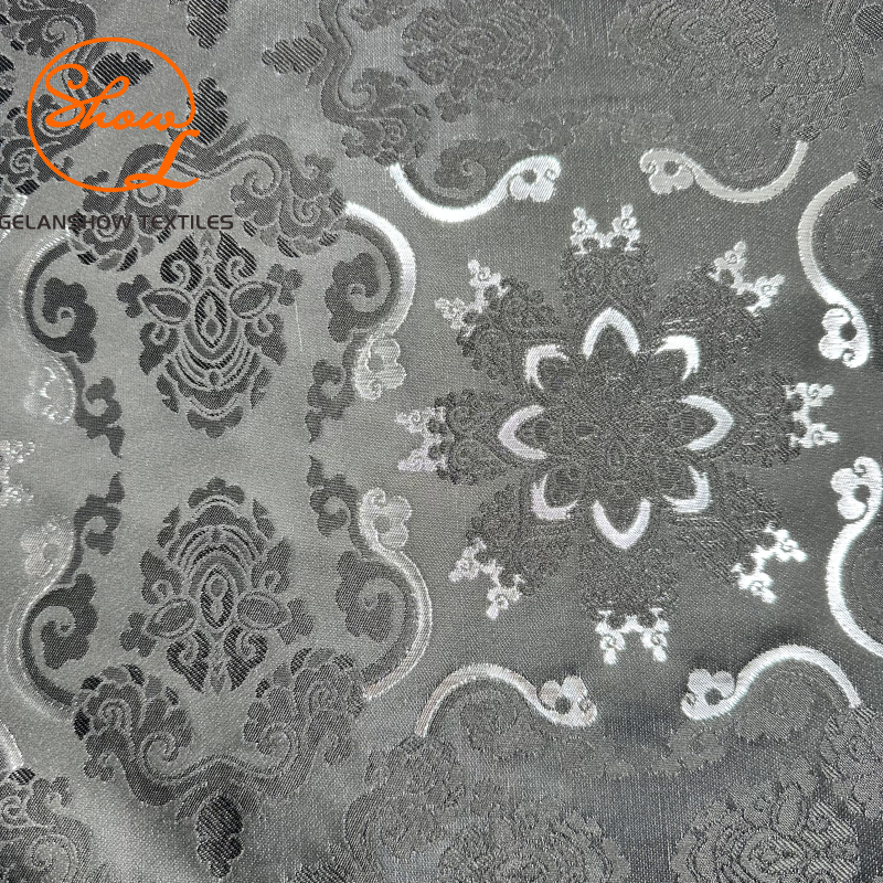 Brocade Gold Embroidery Fabric 81%Ployester 19%lurex 145GSM FOR High-End Gowns Evening Dresses Home Decor Crafts
