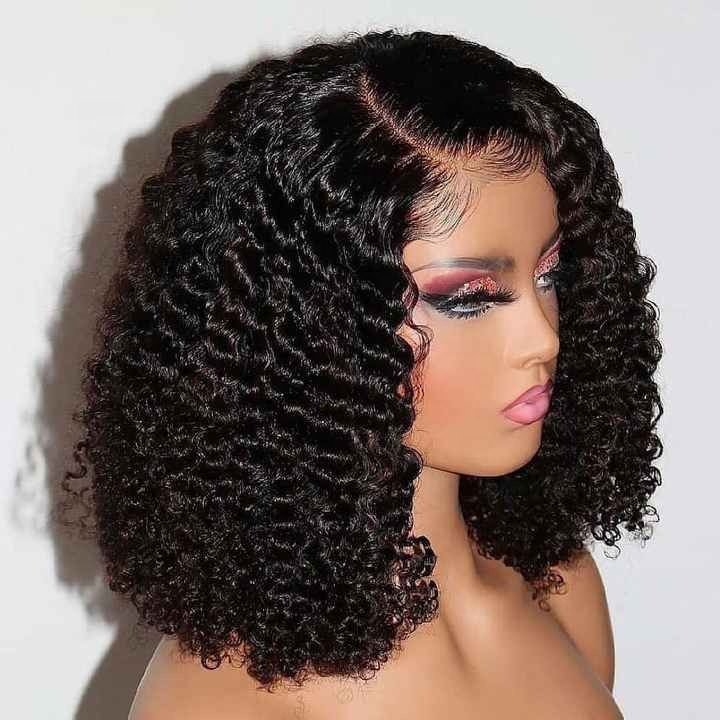 Cheap Short Bob Wigs Human Hair Kinky Curly Lace Front Wigs Human Hair Wholesale Glueless Hd Lace Frontal Wigs For Black Women