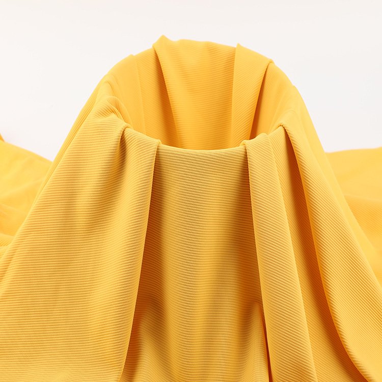 wholesale jacquard crinkle 4 way stretch knitted fabric twist strip swimsuit fabric bikini clothing ribbed spandex fabric
