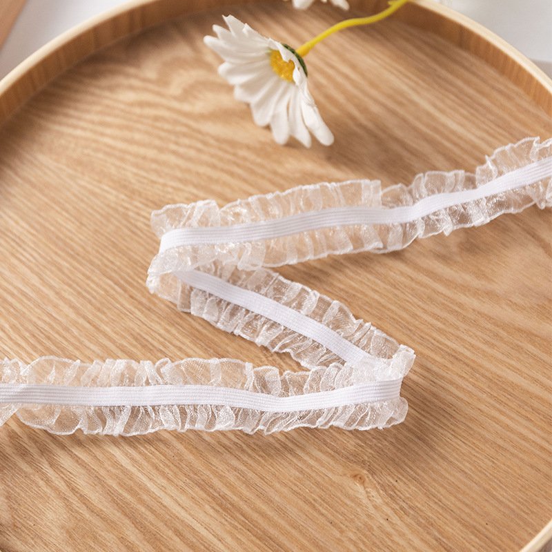 Elastic Fungus Lace Black White Bilateral Bridal Underwear Lace Fungus Lace Trim Elastic Band For Wedding Supplies