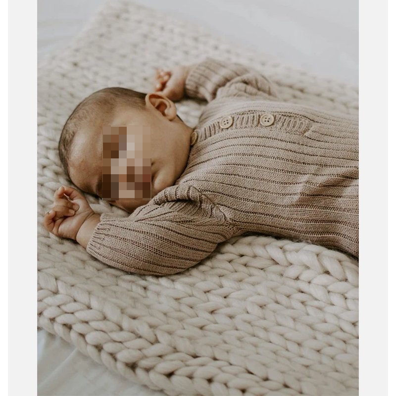 Newborn Casual Rib Jumpsuits Outfits Autumn Winter Toddler Infant Knit Baby Rompers.