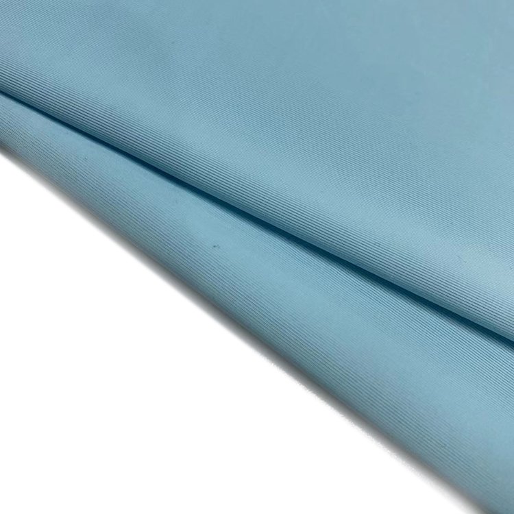 nylon spandex 120gsm tulle 4 way stretch Ribbed swimwear fabric for bikini