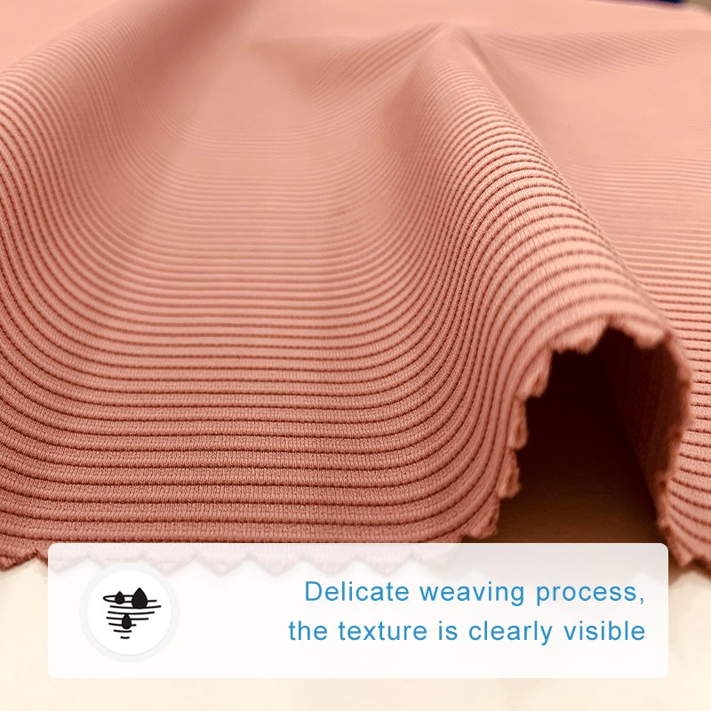 No6652A Free Sample High Stretch Jacquard Textile Striped Ribbed bulk 40d nylon spandex fabric for lining