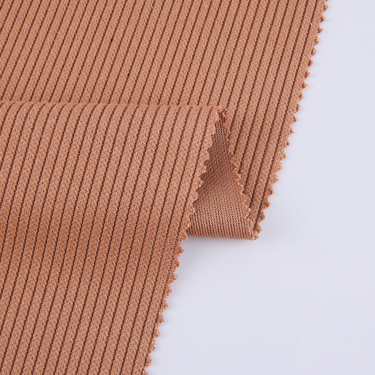 New Fashion Products 95%POLY 5%SP Plain Dyed knitting Fabric 300gsm Brushed rib Fabric For Garments