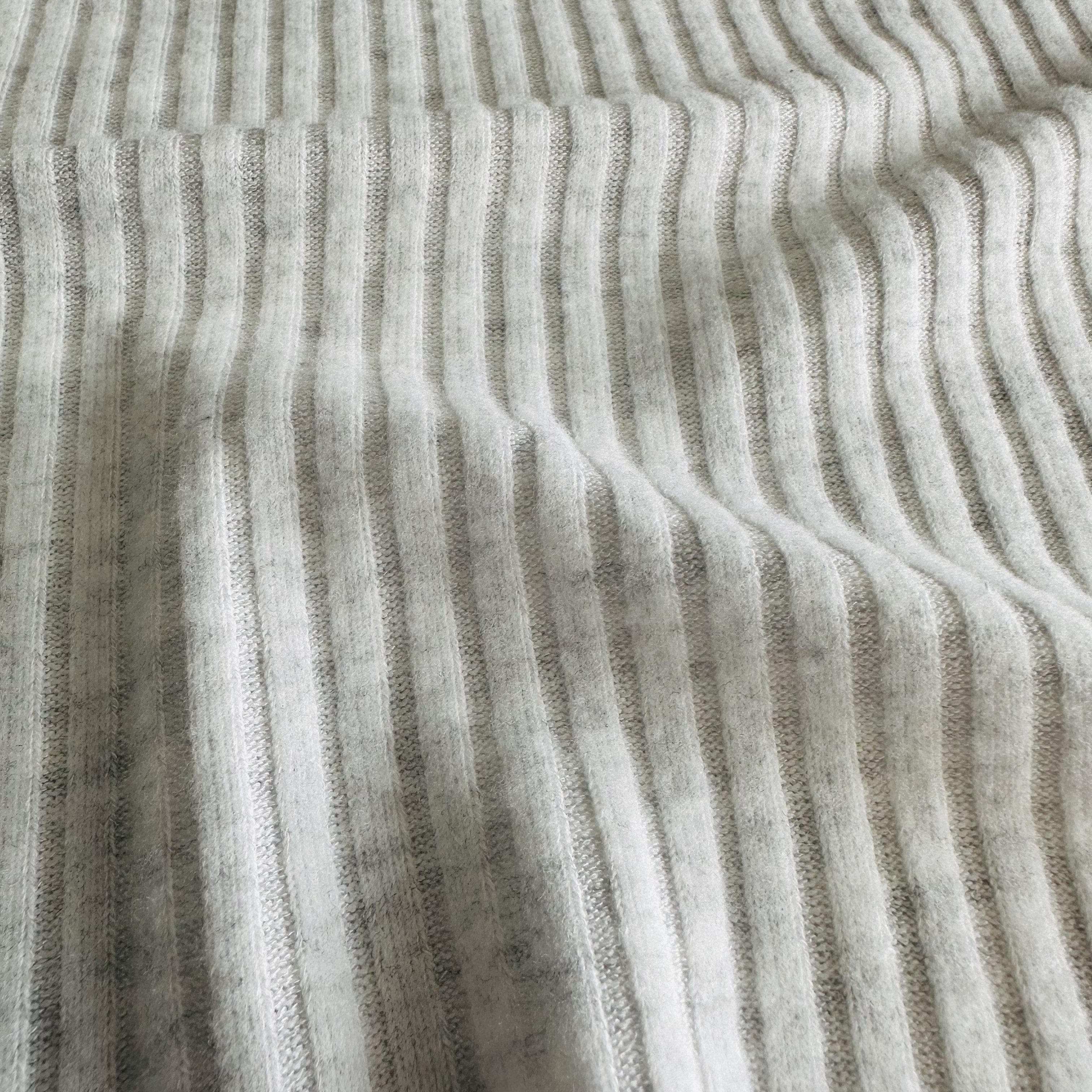 Shaoxing Textile poly rayon stretch Knit Jacquard Jersey Rib Brush TR Hacci Melange Fabric For Winter Garment