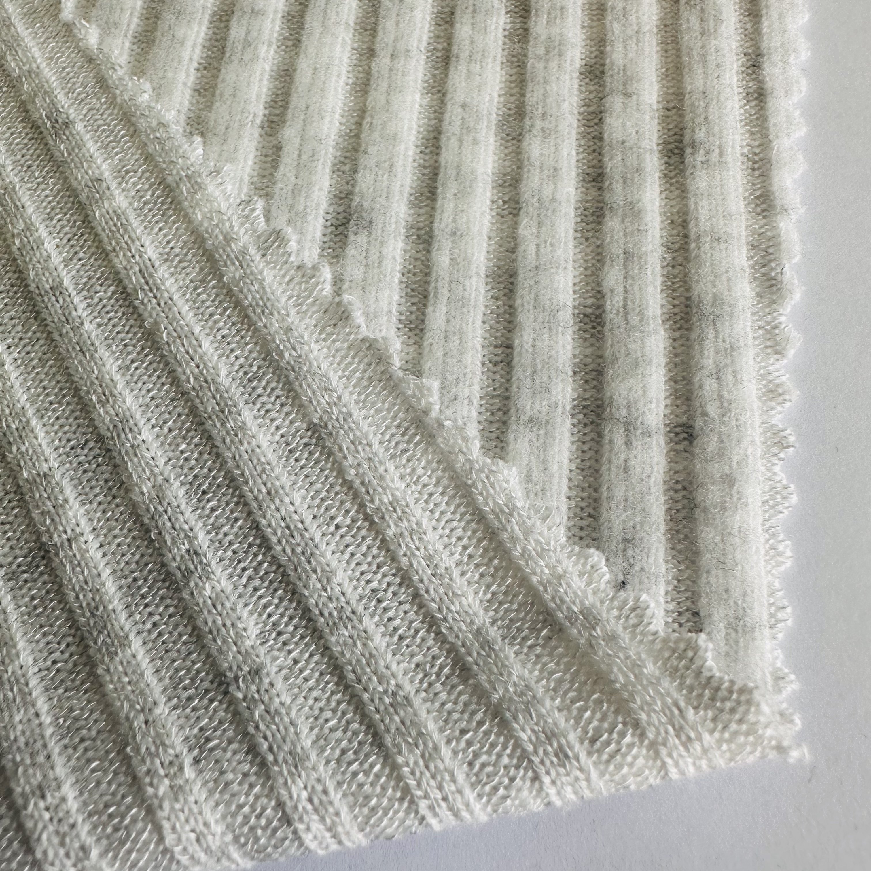 Shaoxing Textile poly rayon stretch Knit Jacquard Jersey Rib Brush TR Hacci Melange Fabric For Winter Garment