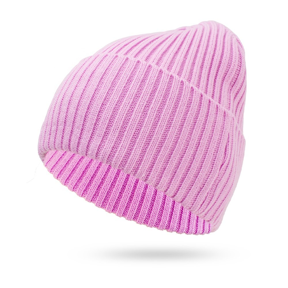 Men Winter Cuff classic ribbed blank skully high quality knitted custom embroidery logo beanie