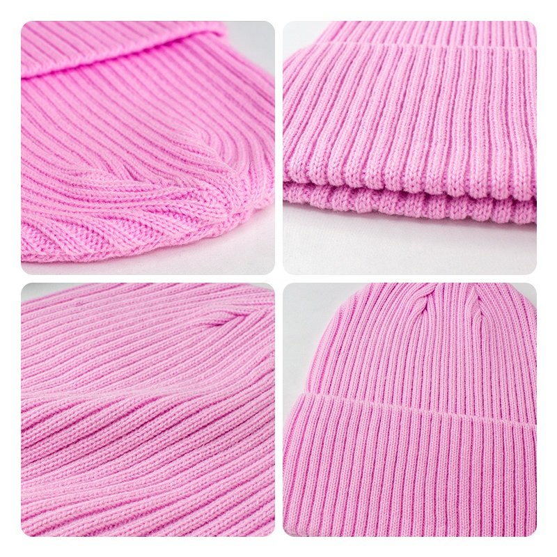 Men Winter Cuff classic ribbed blank skully high quality knitted custom embroidery logo beanie