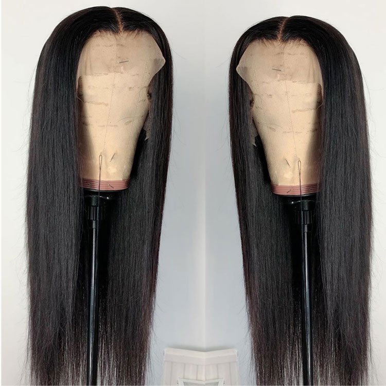 Glueless Vietnamese Raw Hair Wigs Peruvian Hair Wig 40 Inch Human Hair Full Lace Front Wig