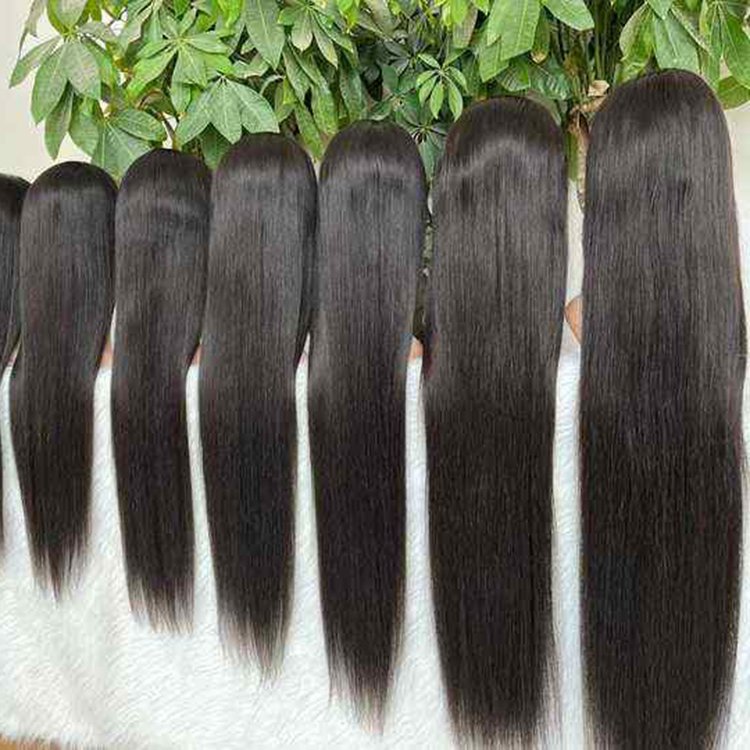 Glueless Vietnamese Raw Hair Wigs Peruvian Hair Wig 40 Inch Human Hair Full Lace Front Wig