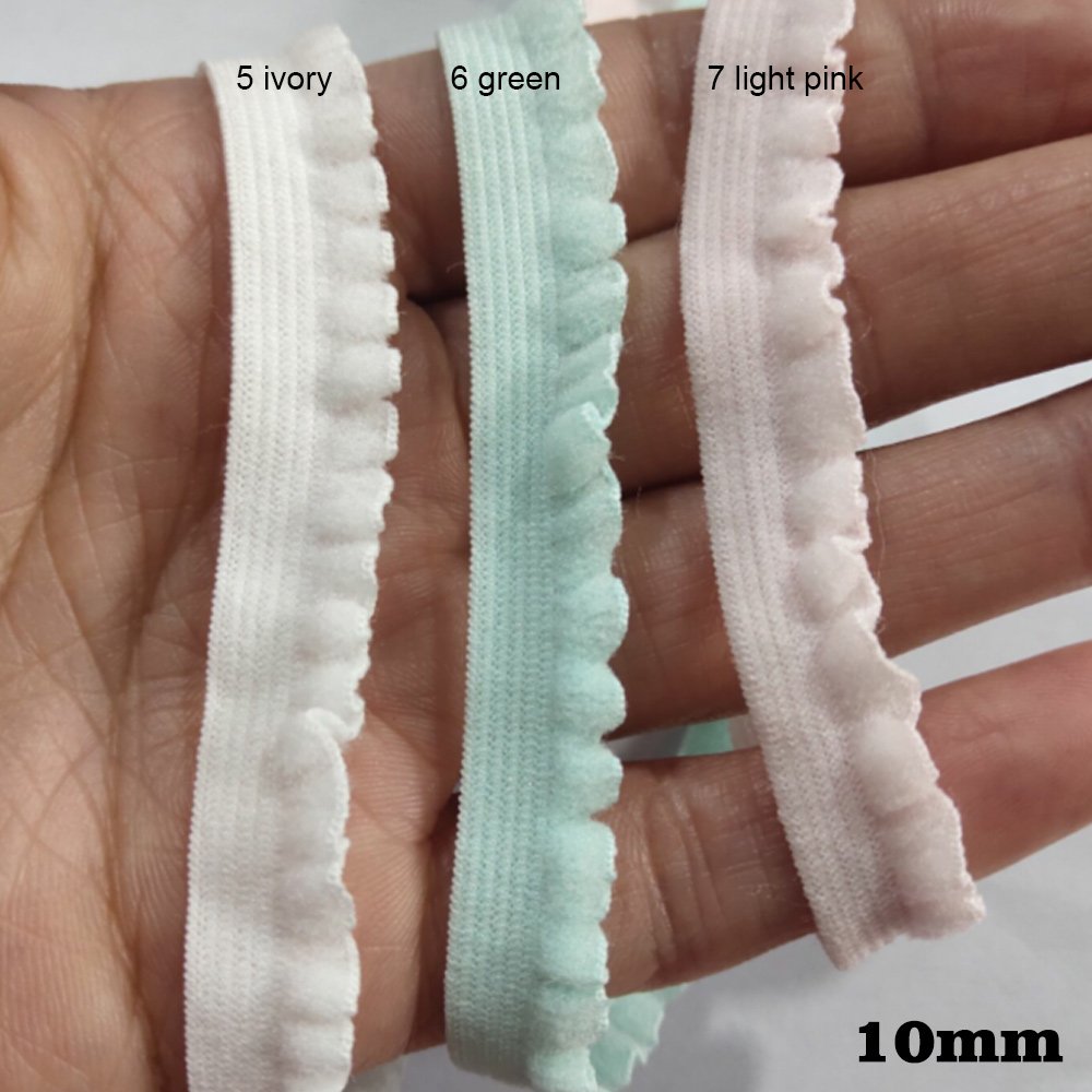10mm Bra sewing elastic webbing Lace elastic bands for underwear