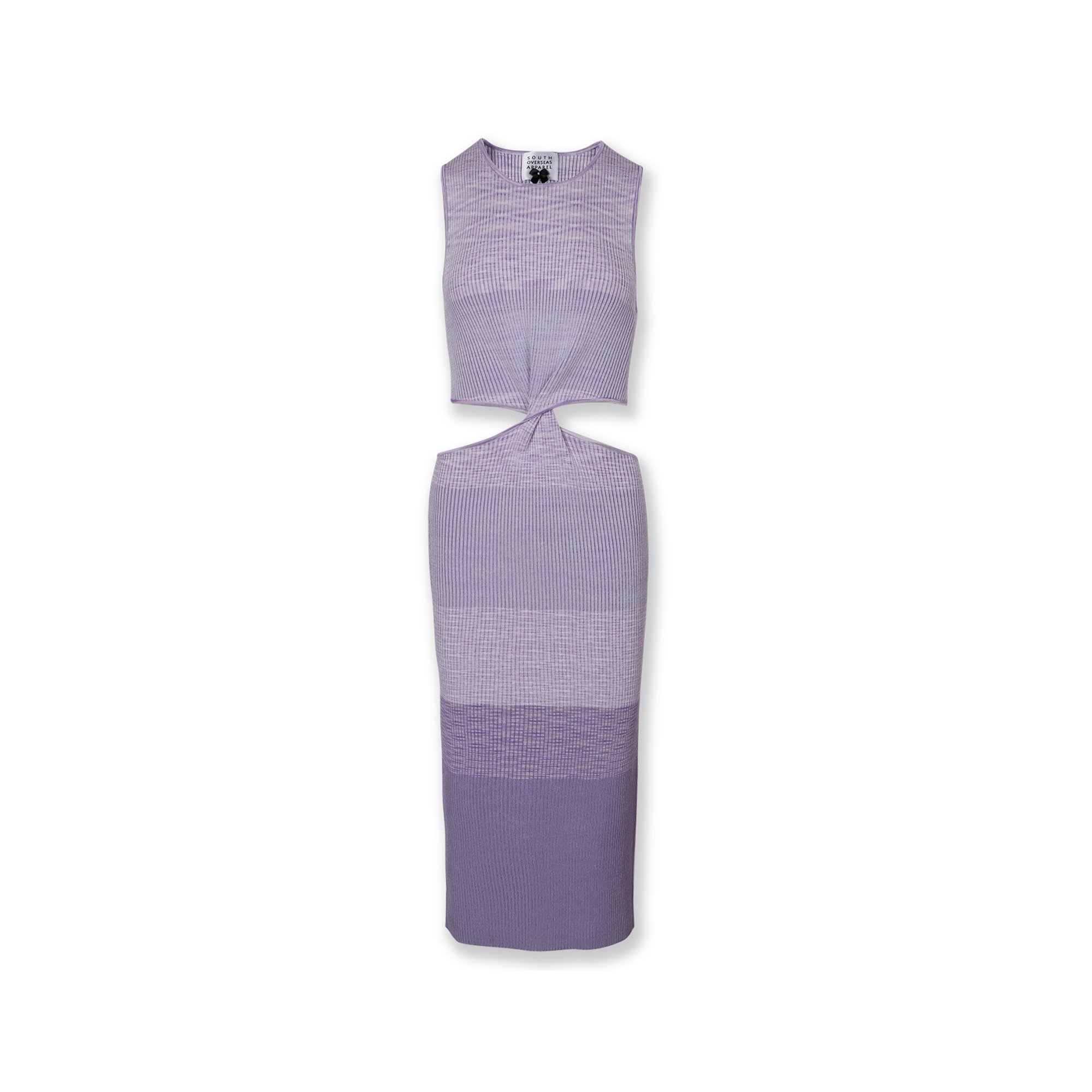 20ALW1402 Attractive Design Hollow Out Round Neck Sleeveless Rib Women Knit Long Sweater Dress