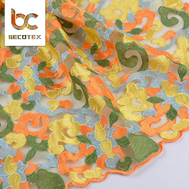 factory price wholesale nigeria bridal flower lace fabric embroidery