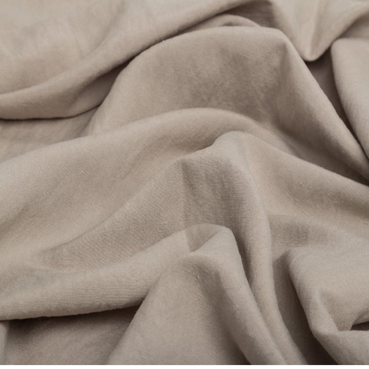 Customized color dress clothes raw material 55% ramie 45% viscose fabric wholesale factory fabrics for clothing