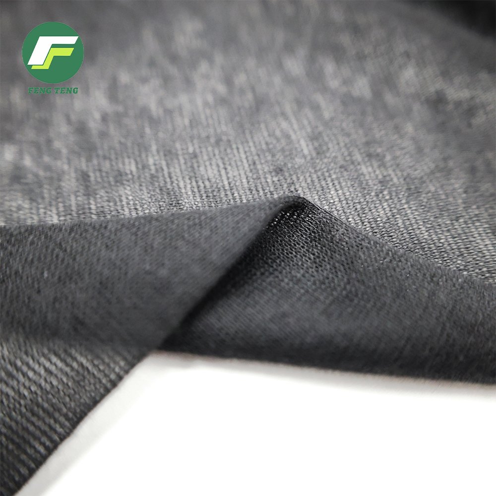 1901 Best Selling 162Gsm Polyester Knitted Fabrics Black 100% polyester microfiber interlock jersey knit fabric for leather
