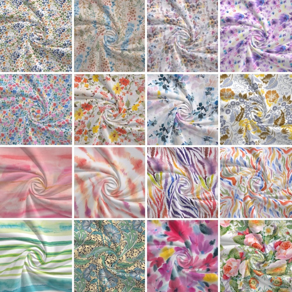 2024 popular Custom Breathable digital design 100% flower printed custom print linen fabric