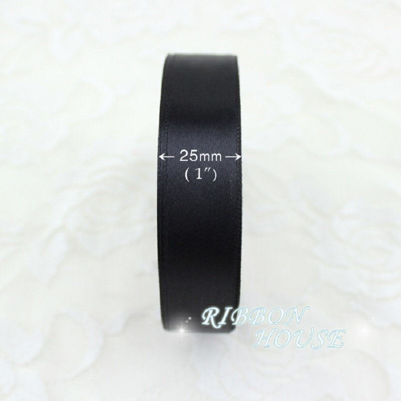(25 Yards/roll) 1" 25mm Single Face Satin Ribbon Webbing Gift Christmas Hair Accessories And Wedding Decorations Ribbons lacing
