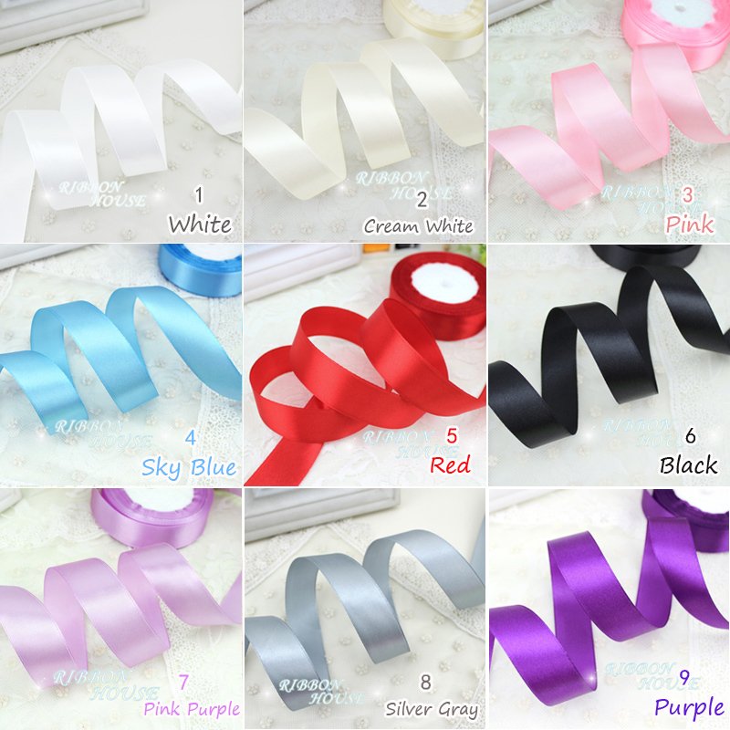 (25 Yards/roll) 1" 25mm Single Face Satin Ribbon Webbing Gift Christmas Hair Accessories And Wedding Decorations Ribbons lacing