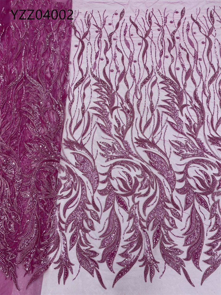 5 yards african beaded stones tulle embroidery sequin french lace beaded fabric for wedding