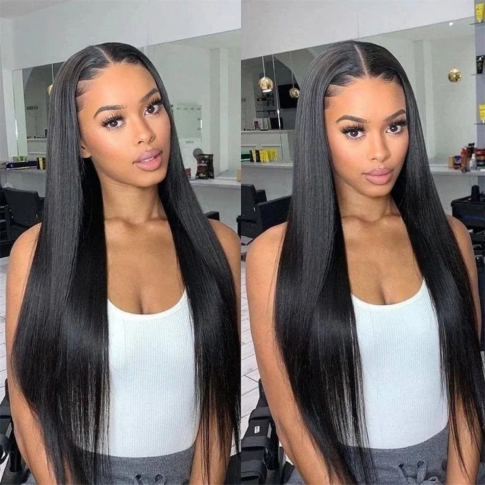 Raw Indian Hair Vendor Virgin Raw Wigs Human Hair 13x4 Full Lace Front Cuticle Aligned Glueless Lace Frontal Wig