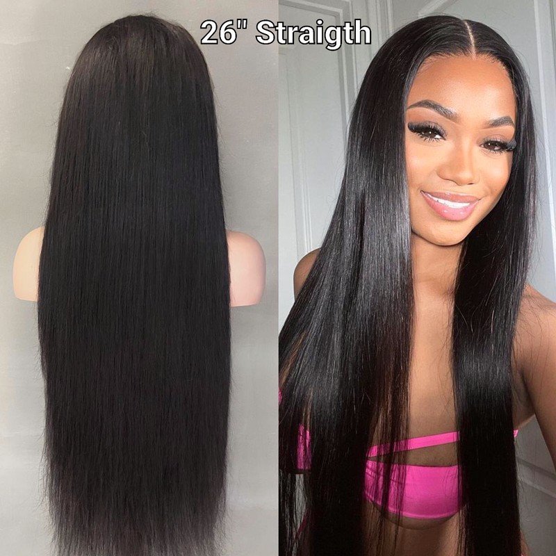 Raw Indian Hair Vendor Virgin Raw Wigs Human Hair 13x4 Full Lace Front Cuticle Aligned Glueless Lace Frontal Wig