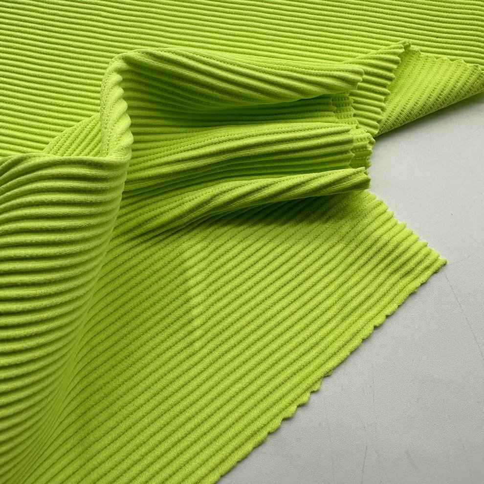 high quality recycled swimwear fabric twill knitted stripe rib for sportswear bikini swimsuit 4 way stretched eco swim fabric