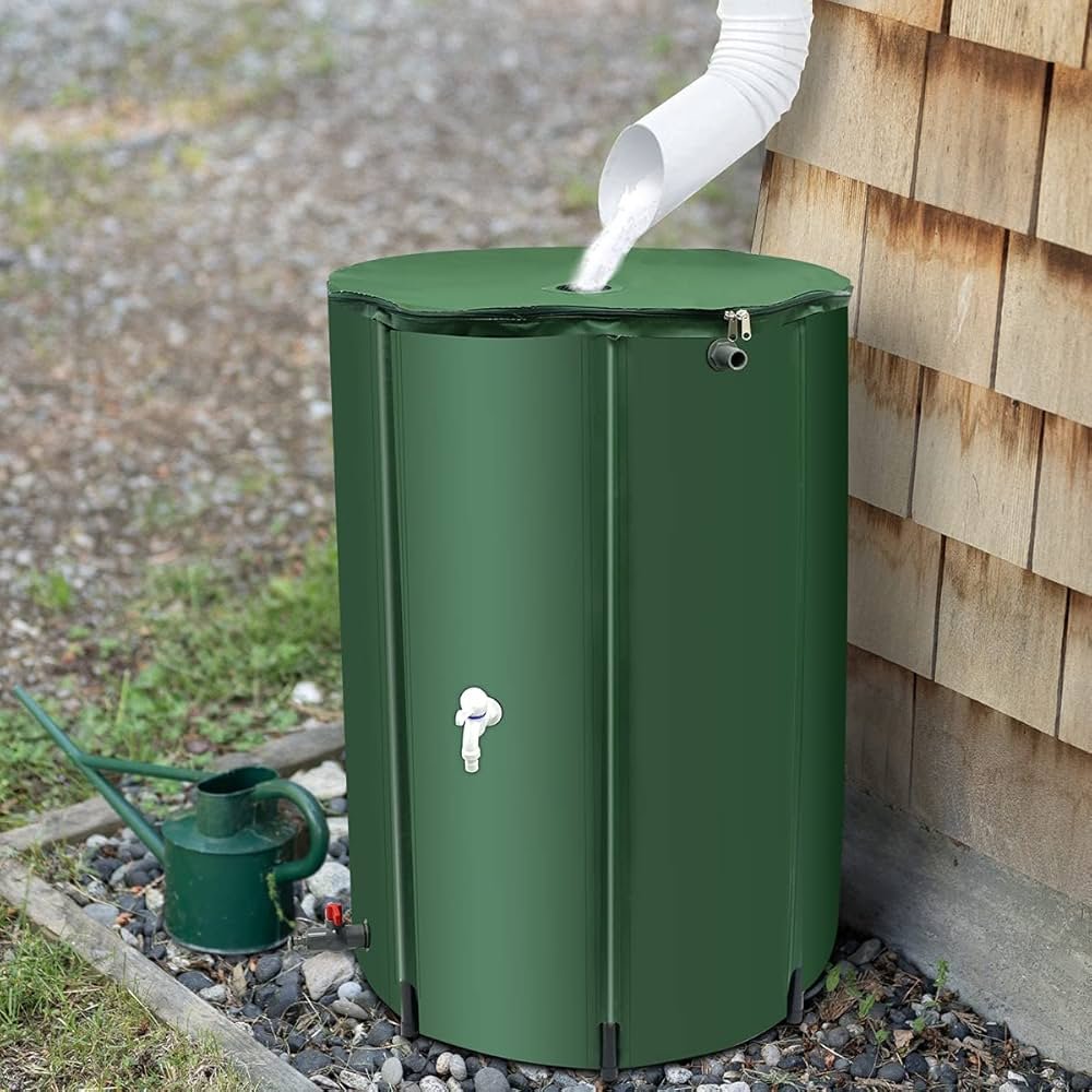 High Quality 100 Liters PVC Tarpaulin Flexible Rainwater Collector Tank Kit Collapsible Rain Barrel Plastic Water Storage Tank