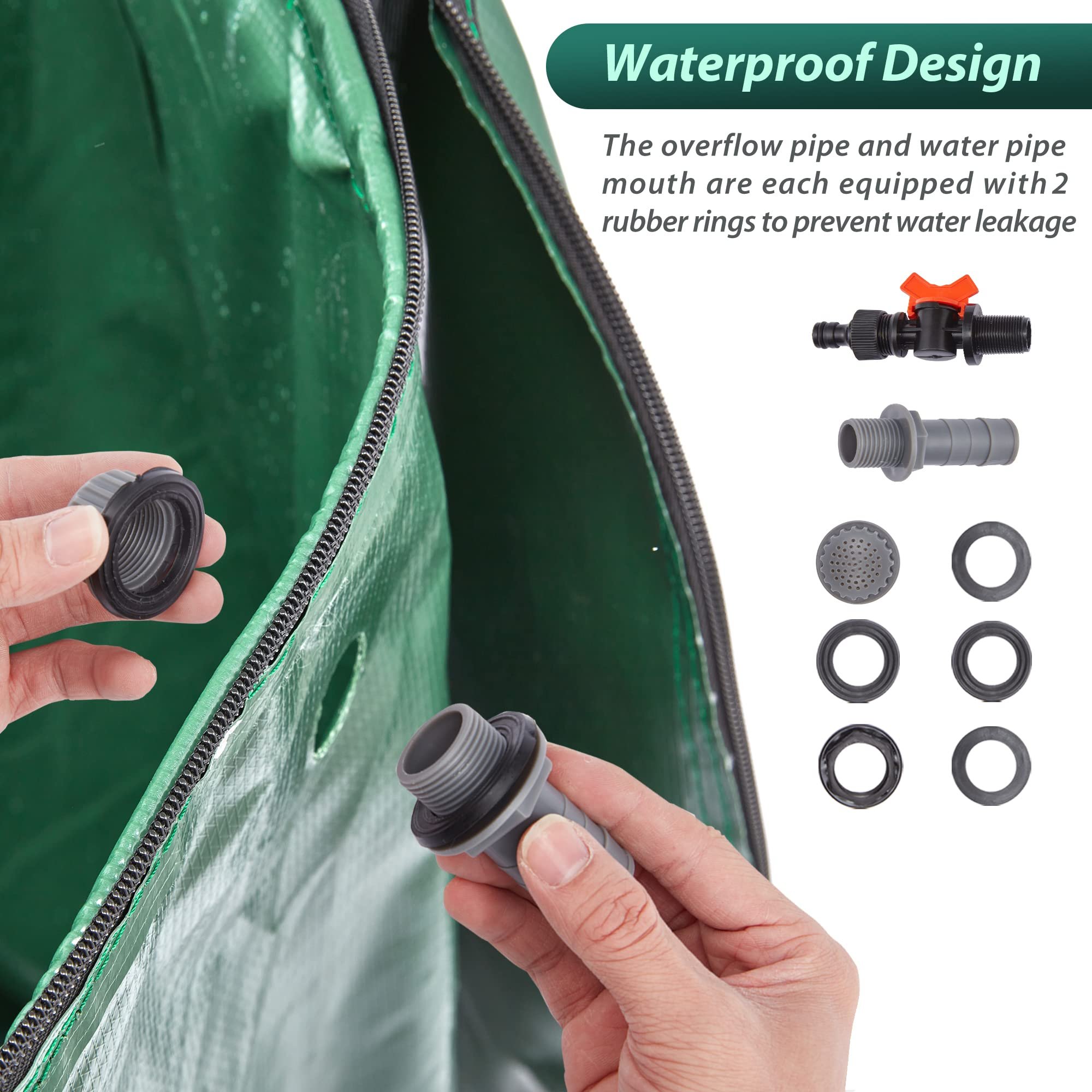 High Quality 100 Liters PVC Tarpaulin Flexible Rainwater Collector Tank Kit Collapsible Rain Barrel Plastic Water Storage Tank