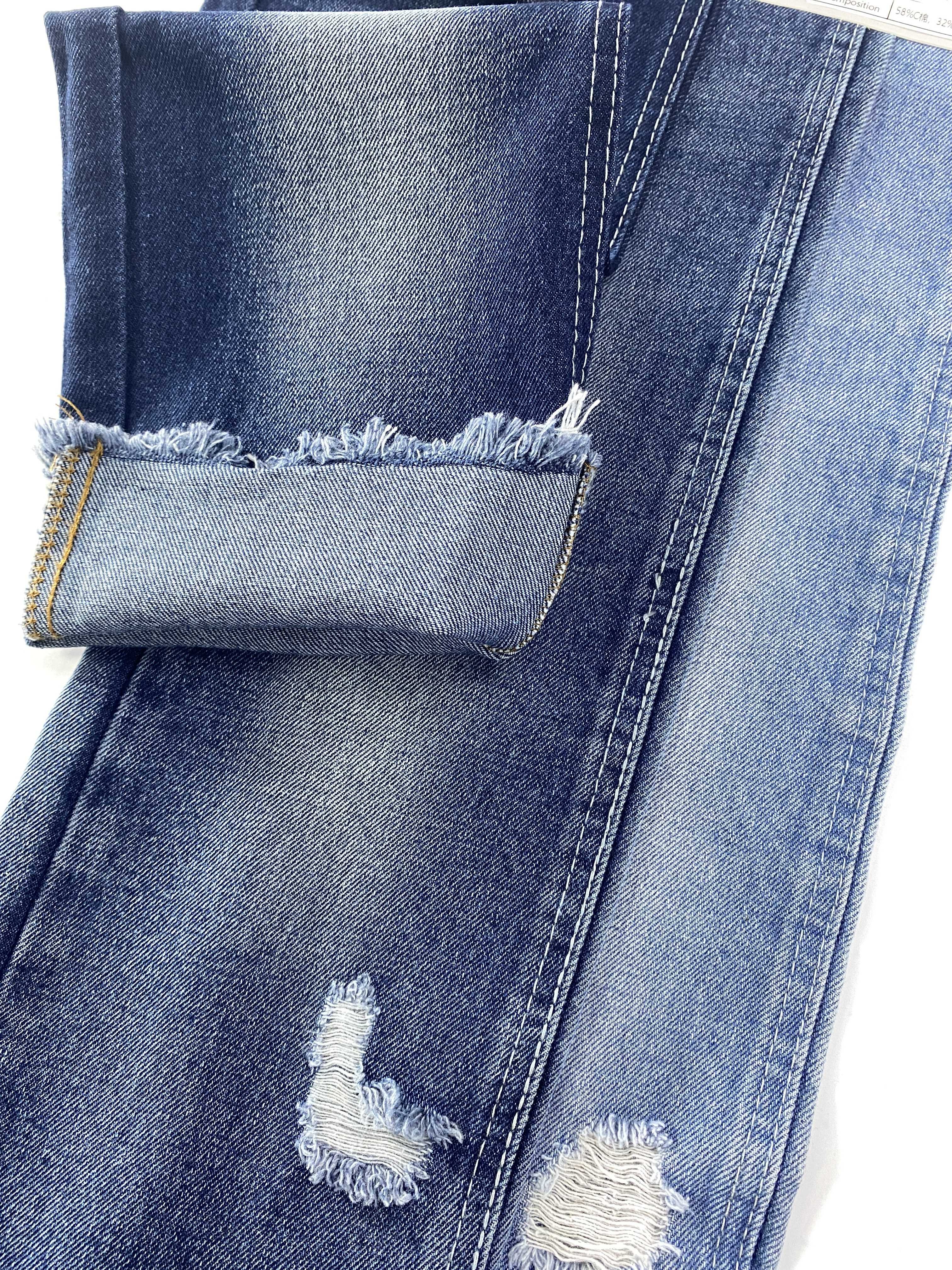 Top Quality 13oz Indigo Blue Cotton Stretch Denim Jean FabricBig 182CM For Making Jeans