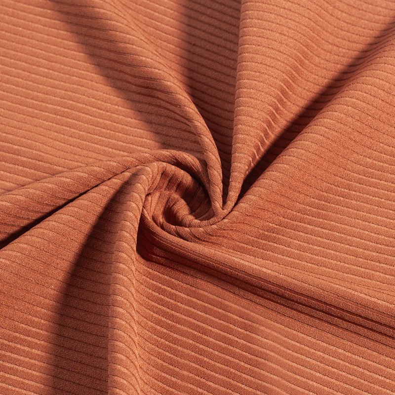 Good Price Knit Polyester Spandex Fabric Winter Plain Dyed Spandex Fabric Thick Ribbed Yoga Rib Fabric for Sports suit